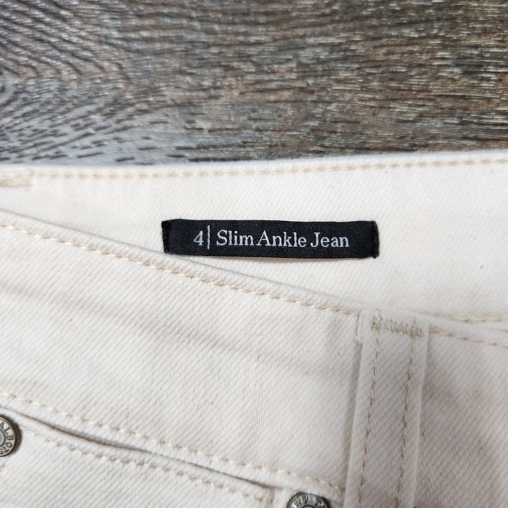 Talbots Slim Ankle Jeans Size 4 - Natural Color - Picture 7 of 11